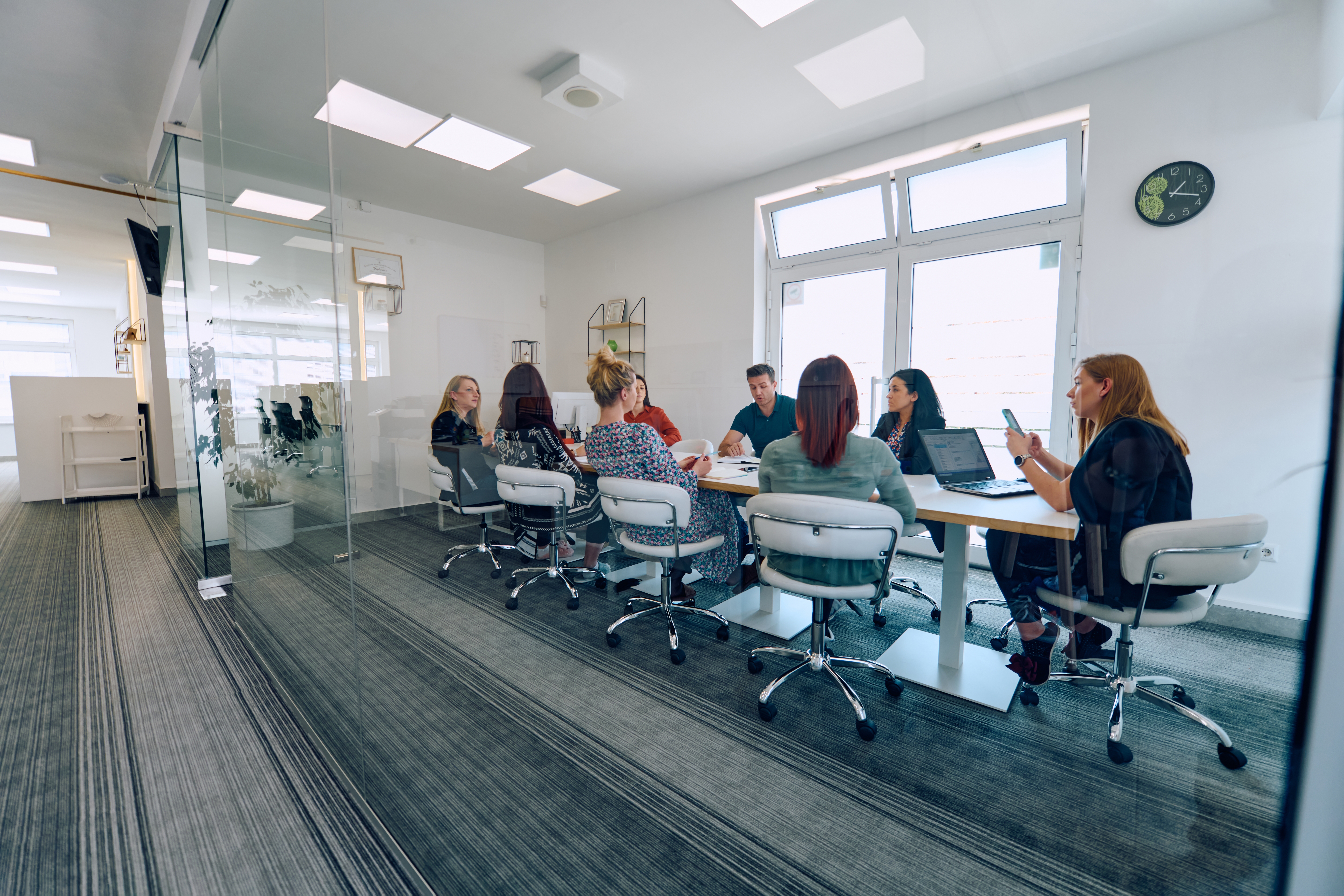 Click Financial's mortgage broking team meeting in their office